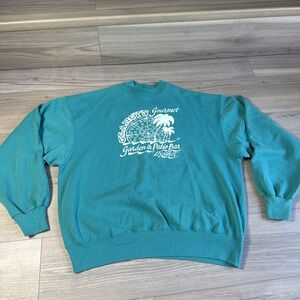 Vintage Clancy's Gourmet Garden & Patio Bar Key West Hanes Sweatshirt Sz XL